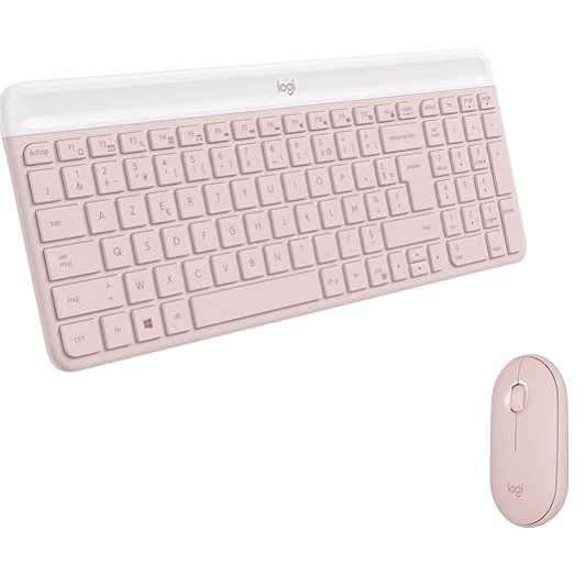 Logitech MK470 Slim Combo Clavier et Souris sans Fil, Silencieux